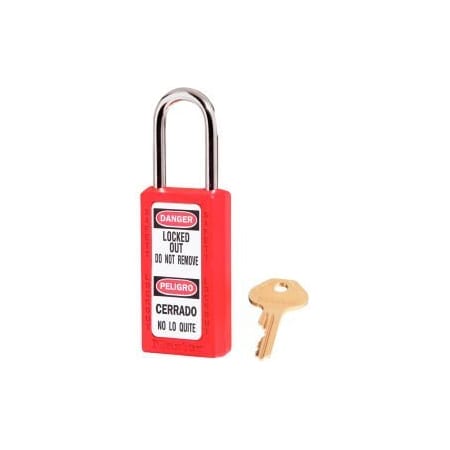 Master Lock Master Lock Safety 411 Series Zenex Thermoplastic Padlock, Red, 411RED 411-RED